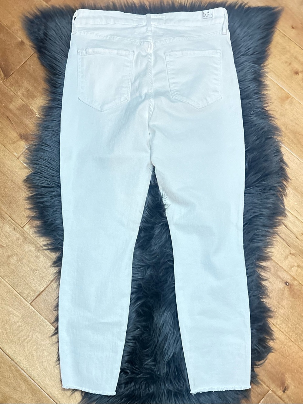 Frank & Eileen SLIGO Vintage White Italian Performance High-Rise Skinny Size 31 - Picture 4 of 6